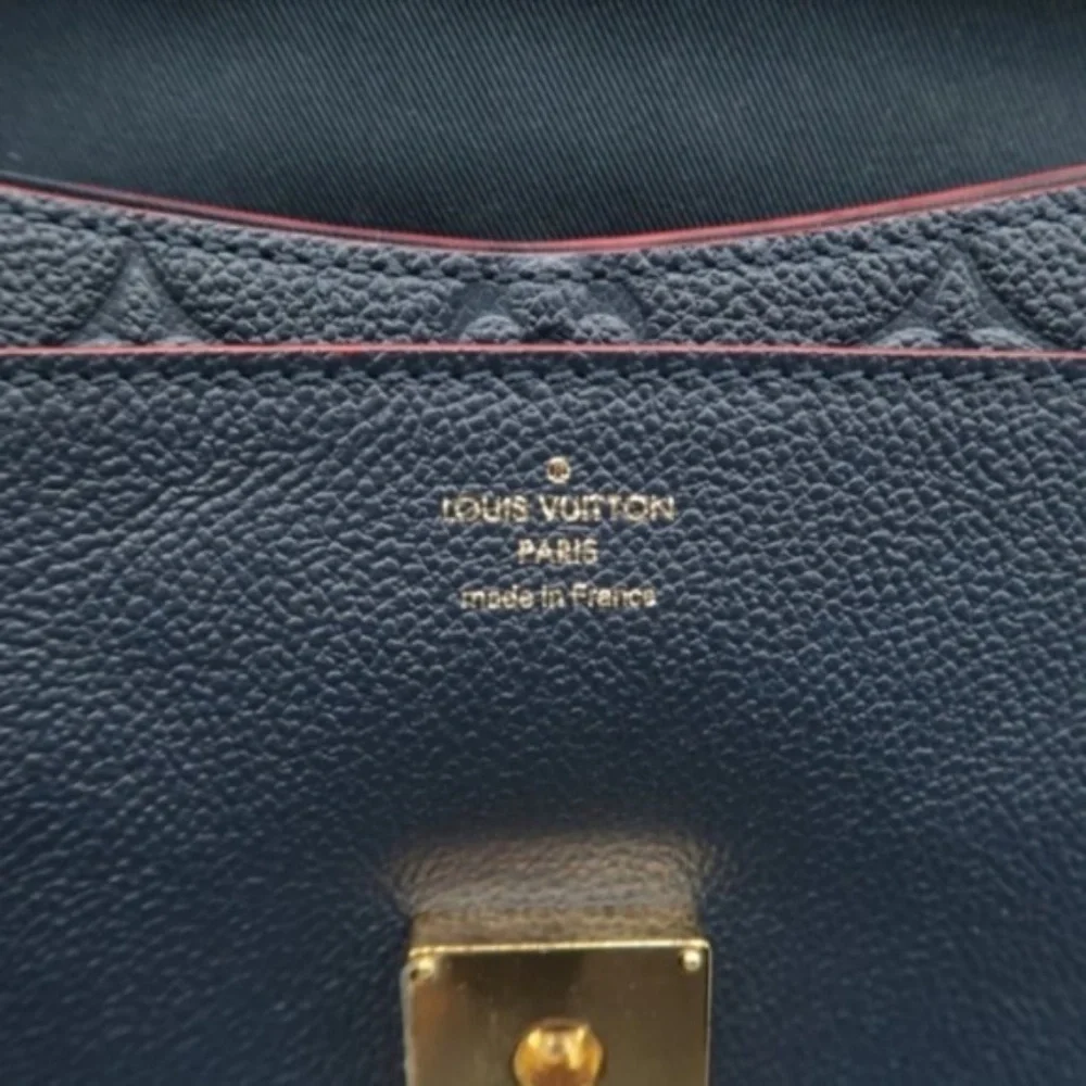 100% Authentic Louis Vuitton Blanche Navy Monogram Empreinte Leather Satchel Bag - Picture 11 of 12